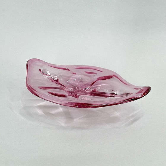 Image 1 of Vintage glass bowl by Josef Hospodka for Chribska Glassworks, Czechoslovakia 1960