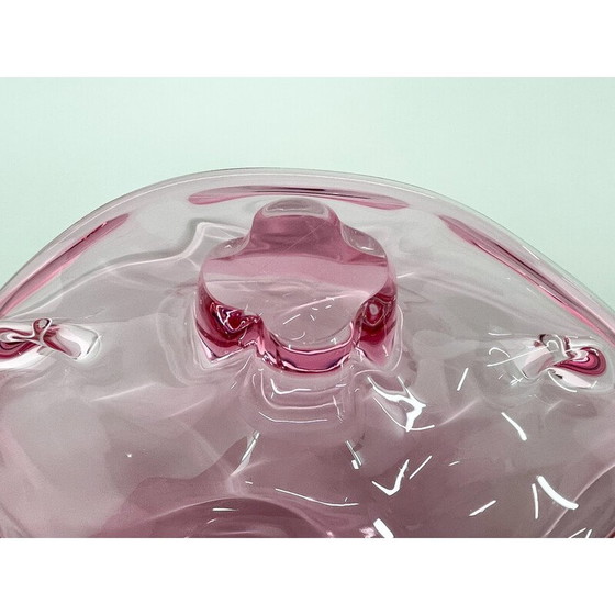 Image 1 of Vintage glass bowl by Josef Hospodka for Chribska Glassworks, Czechoslovakia 1960