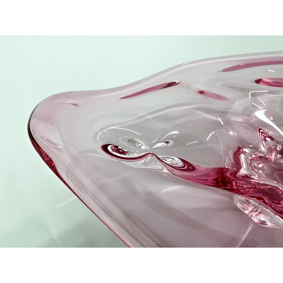 Image 1 of Vintage glass bowl by Josef Hospodka for Chribska Glassworks, Czechoslovakia 1960