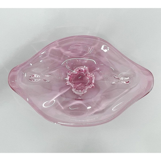 Image 1 of Vintage glass bowl by Josef Hospodka for Chribska Glassworks, Czechoslovakia 1960