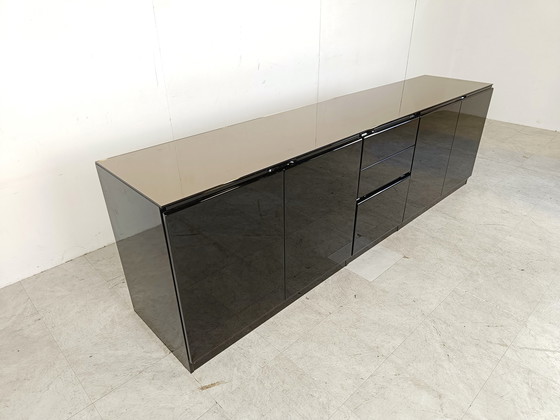 Image 1 of Credenza vintage laccata nera