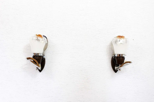 2x Lampes murales vintage