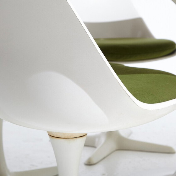 Image 1 of Vintage Space Age dining set in metal and plastic by Maurice Burke for Arkana, 1960