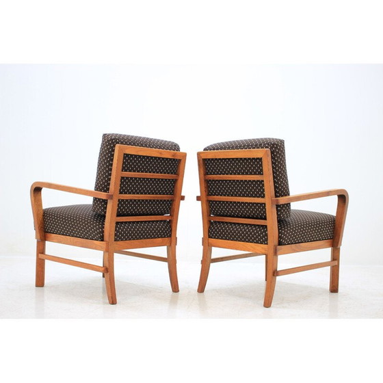 Image 1 of Pair of vintage armchairs, Art Deco, Czechoslovakia 1930