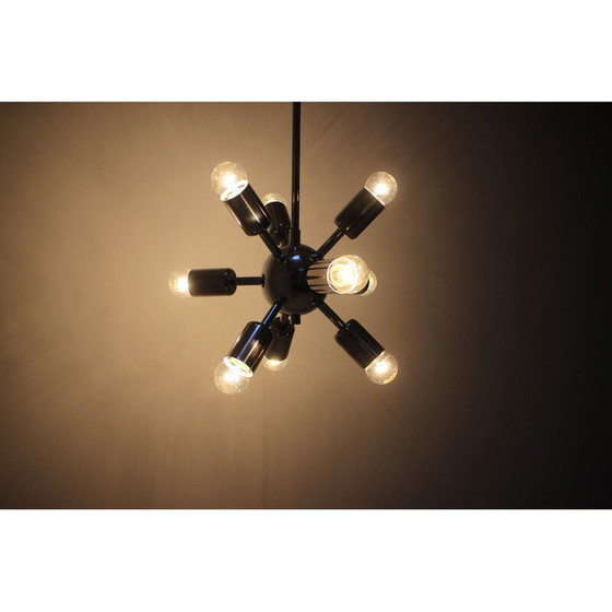 Image 1 of Lampadario cromato vintage di Drupol, Cecoslovacchia, 1970