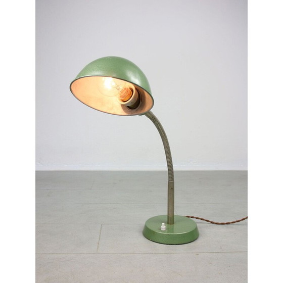 Image 1 of Lampada da tavolo vintage a collo d'oca verde