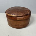 Vintage Leather Pouf