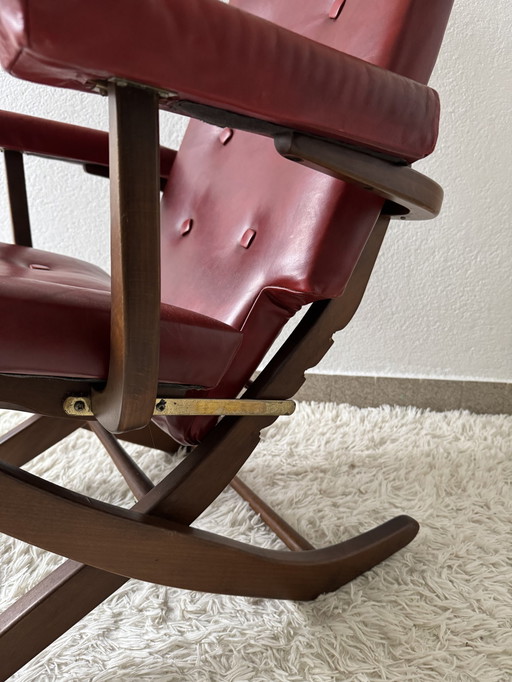 Red Leather Recliner 60's