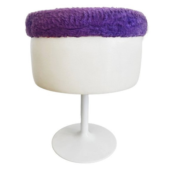 Image 1 of Space age tulip chair purple teddy 1970's