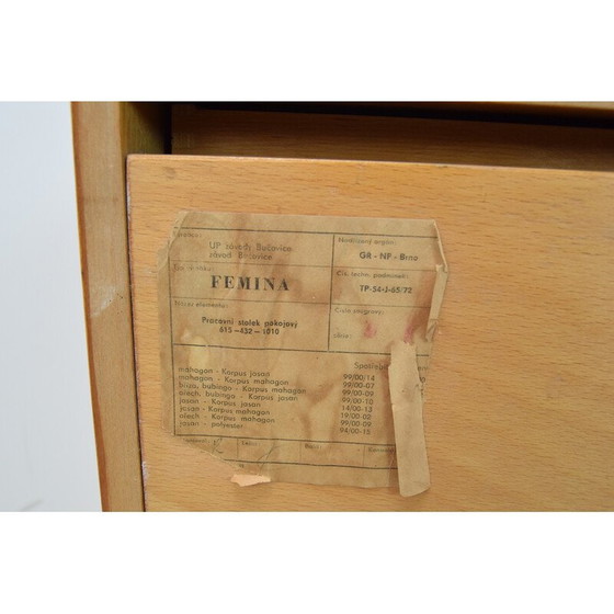 Image 1 of Vintage lady's desk in mahogany, birchwood and métal from Up Zavody, Czechoslovakia 1970