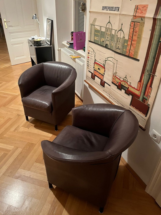 Image 1 of 2x Wi̇ttmann Aura Armchairs By Paolo Piva