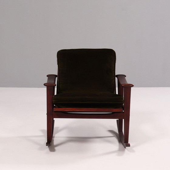 Image 1 of Mid-century teak spade rocking chair by M Nissen for Finn Juhl, 1960s