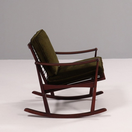 Image 1 of Mid-century teak spade rocking chair by M Nissen for Finn Juhl, 1960s