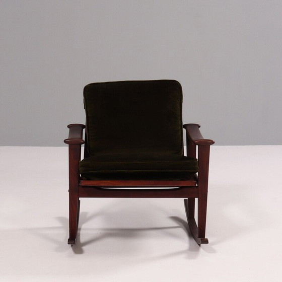 Image 1 of Mid-century teak spade rocking chair by M Nissen for Finn Juhl, 1960s