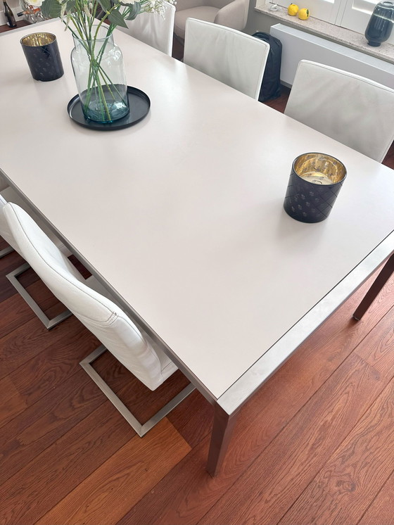 Image 1 of Design dining table with 6 chairs