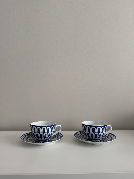 Image 1 of Hermès Bleus D’Ailleurs Cup And Saucer Set