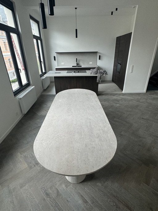 Travertine Dining Table