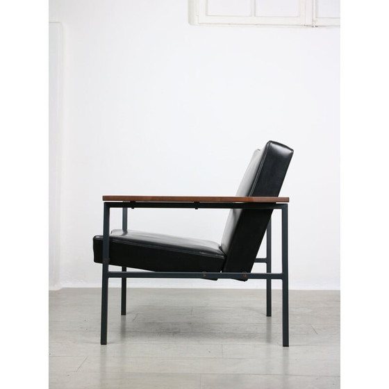 Image 1 of Vintage black Bauhaus armchair, 1970s