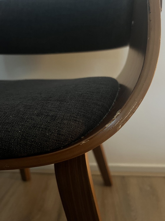 Image 1 of 6 Dining Table Chairs Bent Wood/Grey