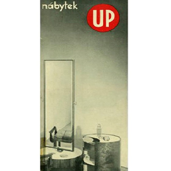 Image 1 of Specchio vintage con cerniera di Halabala per UP Zavody, 1930