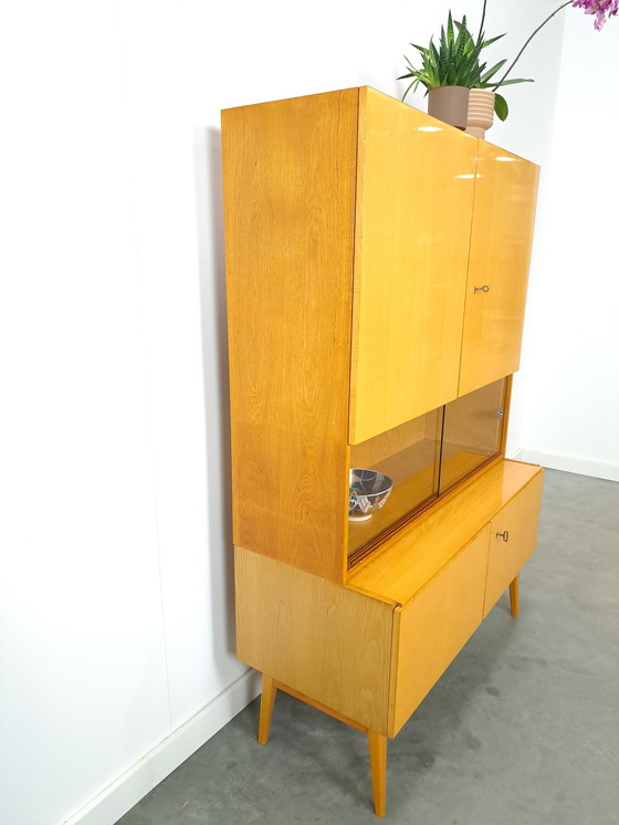 Image 1 of Jitona wall cabinet with doors and sliding glass doors with chrome handle