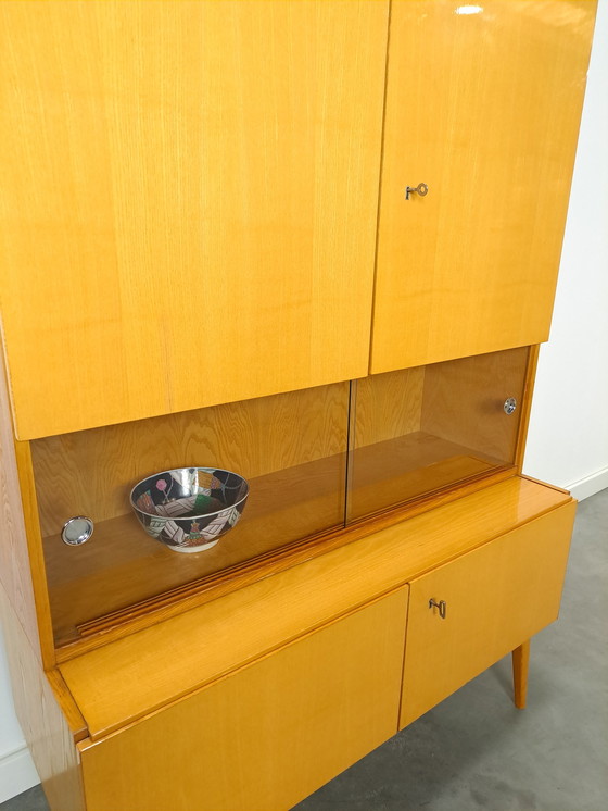 Image 1 of Jitona wall cabinet with doors and sliding glass doors with chrome handle