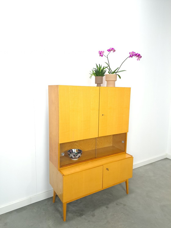 Image 1 of Jitona wall cabinet with doors and sliding glass doors with chrome handle