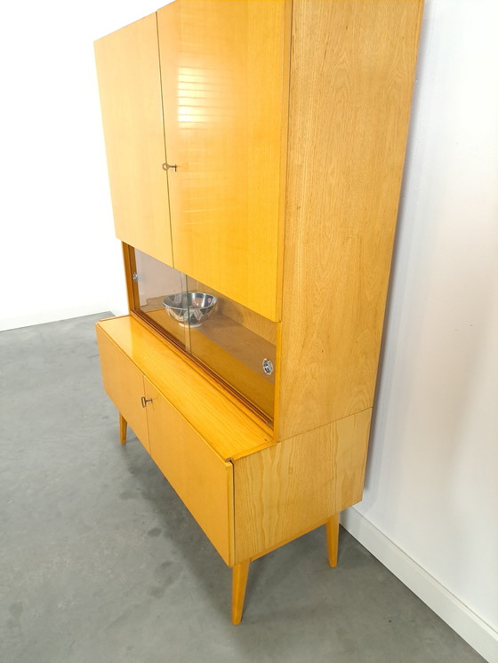 Image 1 of Jitona wall cabinet with doors and sliding glass doors with chrome handle