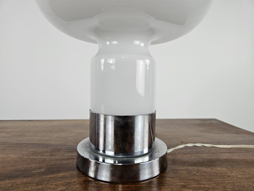 70S Table Lamp In Glass And Metal