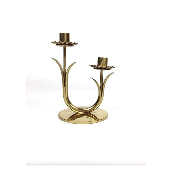 Image 1 of Pair of vintage candle holders by Gunnar Ander for Ystad-Metall, Sweden
