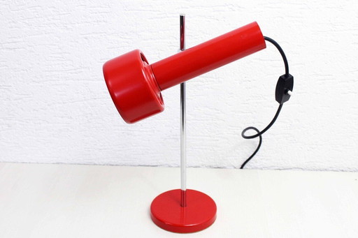 Red Metal Desk Lamp From The 70S