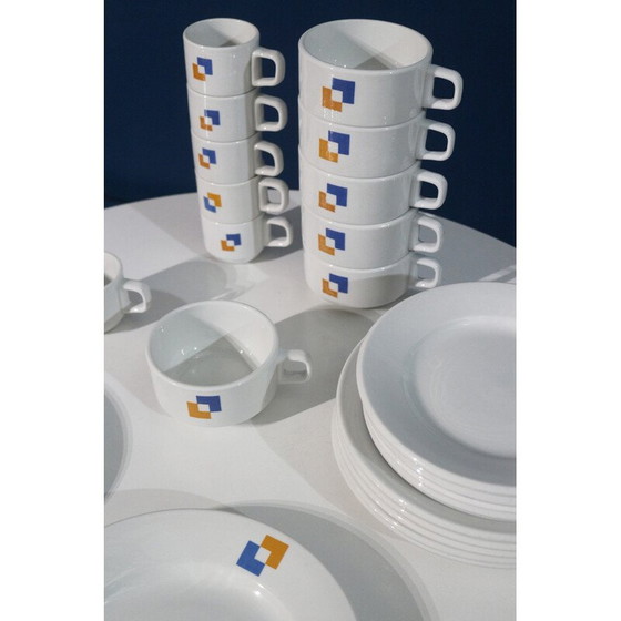 Image 1 of Vintage 24-piece dinnerware set by Georges Candilis, France 1968