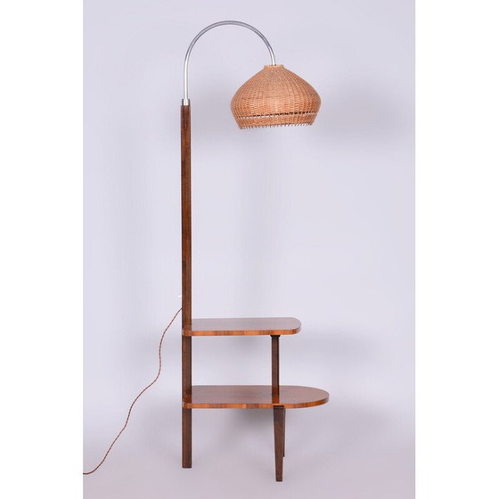 Image 1 of Vintage walnut Art Deco floor lamp by J. Halabala for UP Závody, Czech 1930s