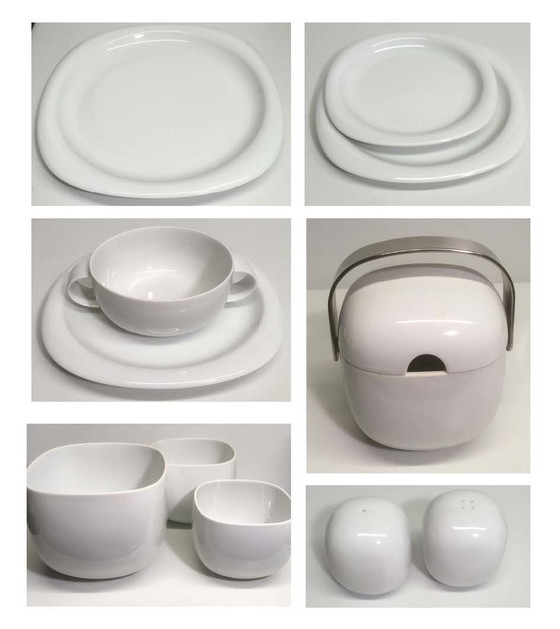 Image 1 of Rosenthal Suomi White Dinnerware, 12 Pieces, Design Timo Saperneva