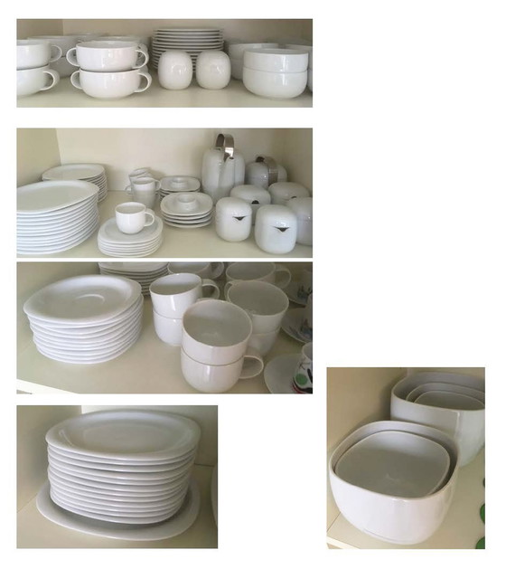 Image 1 of Rosenthal Suomi White Dinnerware, 12 Pieces, Design Timo Saperneva