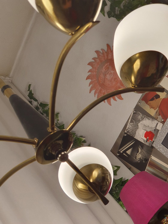 Image 1 of Lampada da soffitto vintage a 5 bracci