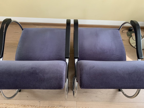 Image 1 of 2x Dykmeyer Tube Frame Armchairs Model The Dikkert