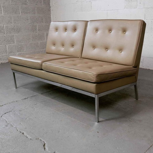 Florence Knoll Leather 2-Seater Mod.65