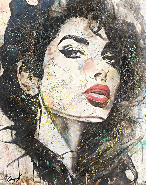 Artist Painting - Gongas - Contemporary Amy Winehouse Iii