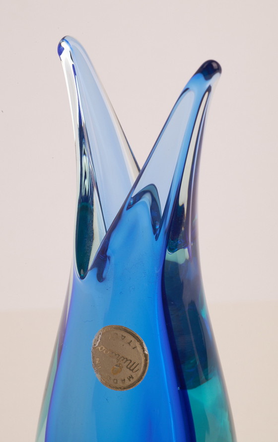 Image 1 of Sommerso Vase Vintage - Verre de Murano