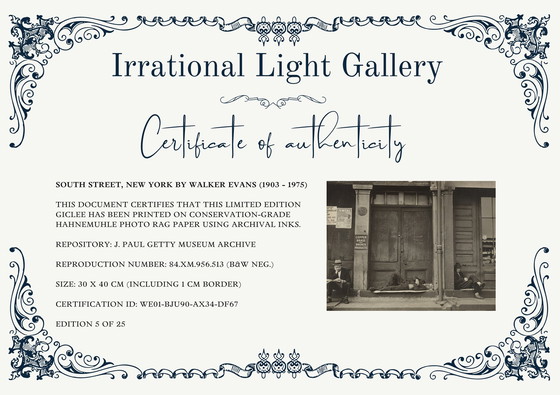 Image 1 of Walker Evans (1903-1975) - South Street, Nueva York (1932)