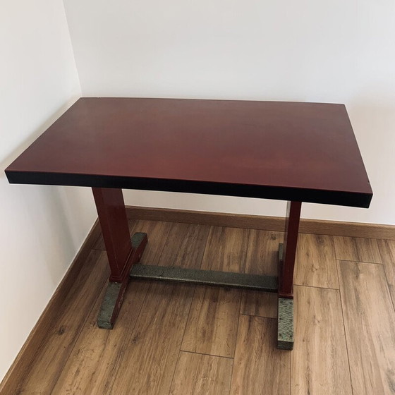 Image 1 of Vintage red wooden coffee table by Fischel