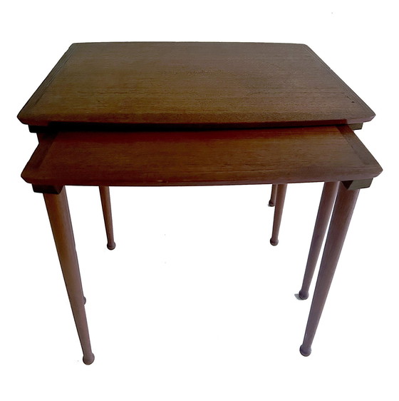 Image 1 of 2X  Vintage Danish Modern Side Tables