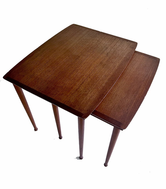 Image 1 of 2X  Vintage Danish Modern Side Tables