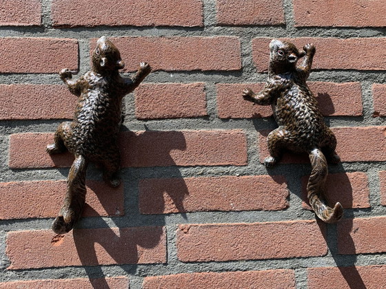 Image 1 of Pair of Cast Iron Squirrels