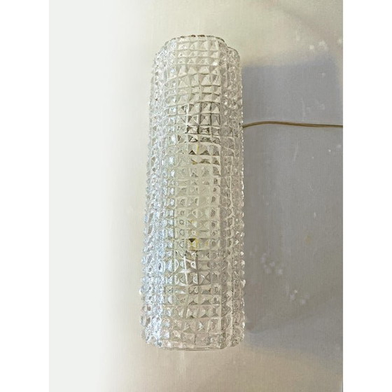 Image 1 of Set Of Two "Crocodile" Transparent Murano Glass Wall Sconces