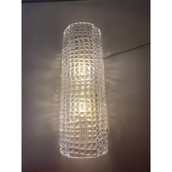 Image 1 of Set Of Two "Crocodile" Transparent Murano Glass Wall Sconces