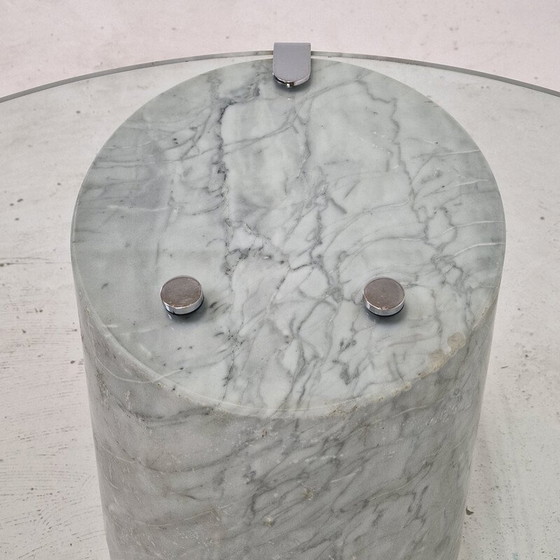 Image 1 of Vintage K1000 glass and marble coffee table by Ronald Schmitt for Carrara Team Form AG, 1975