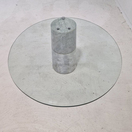 Image 1 of Vintage K1000 glass and marble coffee table by Ronald Schmitt for Carrara Team Form AG, 1975