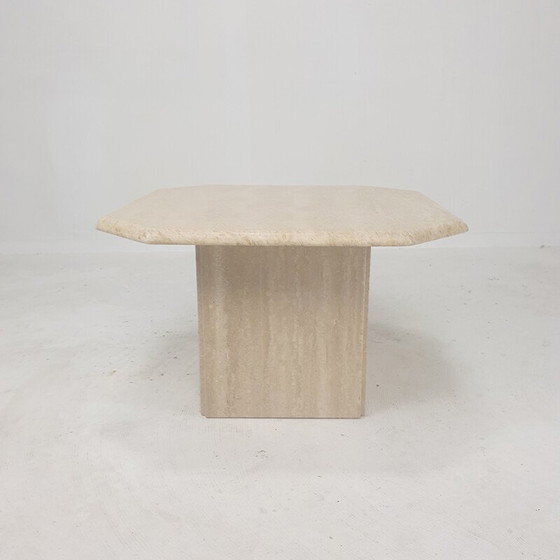 Image 1 of Italian vintage travertine coffee table, 1980s